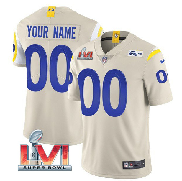 Personalized Men’s Los Angeles Rams ACTIVE PLAYER 2022 Bone Super Bowl LVI Limited Stitched Jersey
