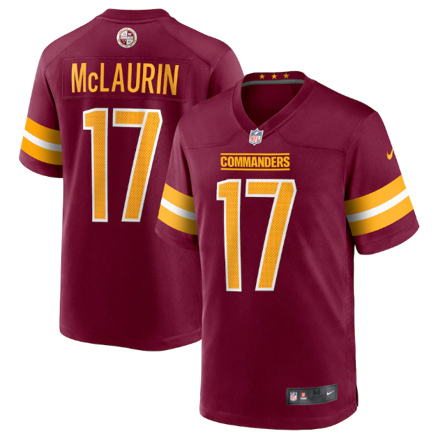 Personalized Men’s Washington Commanders #17 Terry McLaurin 2022 Burgundy Game Stitched Jersey