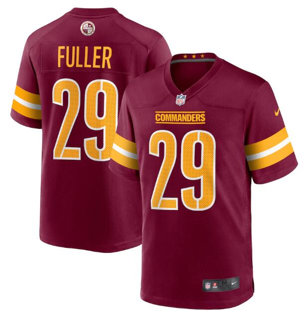 Personalized Men’s Washington Commanders #29 Kendall Fuller 2022 Burgundy Game Stitched Jersey