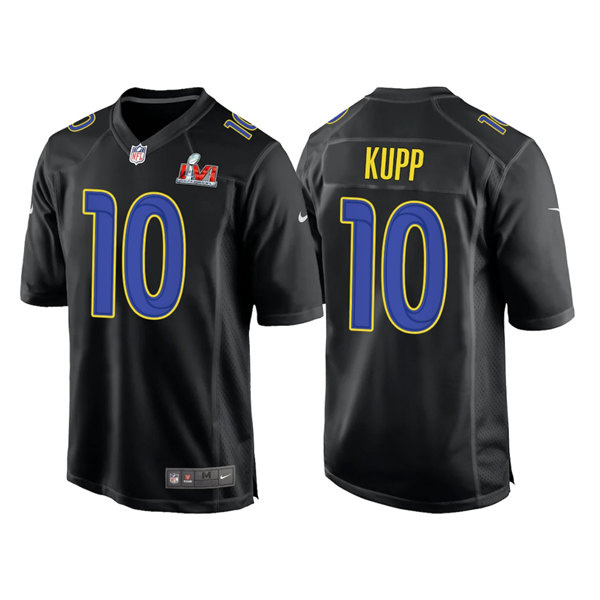 Personalized Men’s Los Angeles Rams #10 Cooper Kupp 2022 Black Super Bowl LVI Game Stitched Jersey