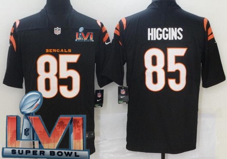 Personalized Men’s Cincinnati Bengals #85 Tee Higgins Limited Black 2022 Super Bowl LVI Bound Jersey