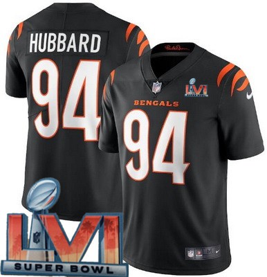 Personalized Men’s Cincinnati Bengals #94 Sam Hubbard Limited Black 2022 Super Bowl LVI Bound Jersey