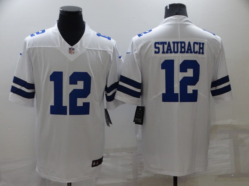 Personalized Cowboys 12 Roger Staubach White Untouchable Limited Jersey
