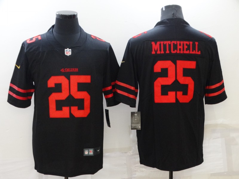 Personalized 49ers 25 Elijah Mitchell Black Limited Jersey