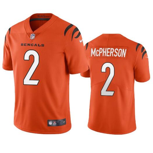 Personalized Men’s Cincinnati Bengals #2 Evan McPherson Orange Untouchable Limited Stitched Jersey