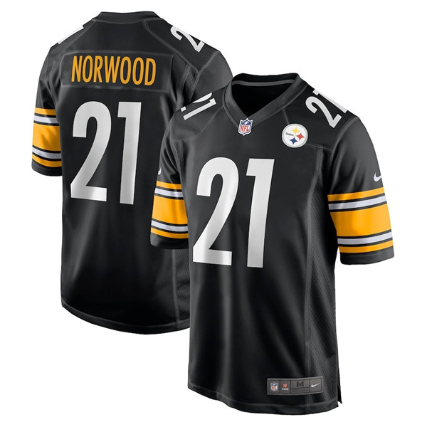 Personalized Men’s Pittsburgh Steelers #21 Norwood Black Untouchable Limited Stitched Jersey