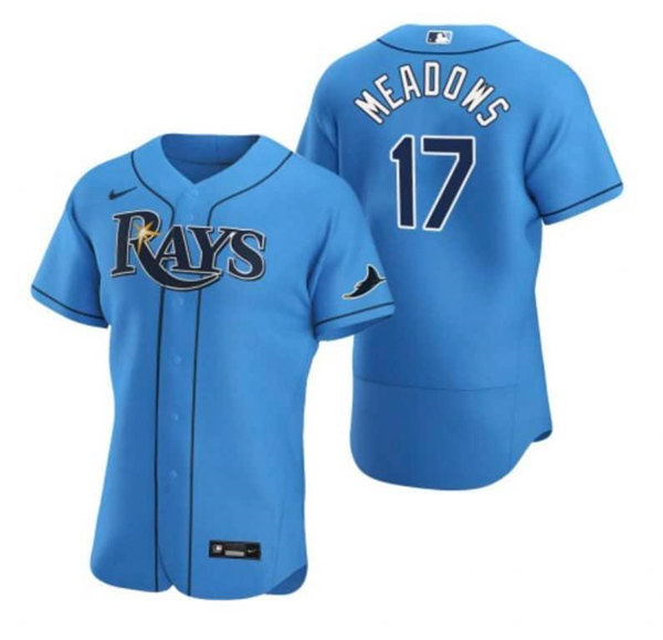 Personalized Men’s Tampa Bay Rays #17 Austin Meadows Blue Flex Base Stitched Jersey
