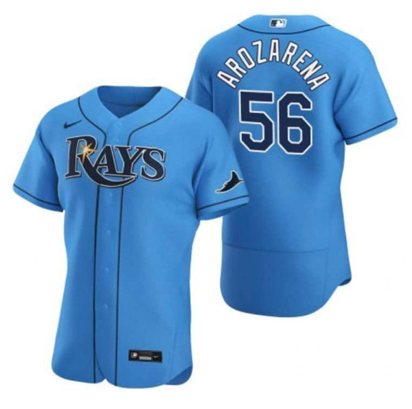 Personalized Men’s Tampa Bay Rays #56 Randy Arozarena Blue Flex Base Stitched Jersey