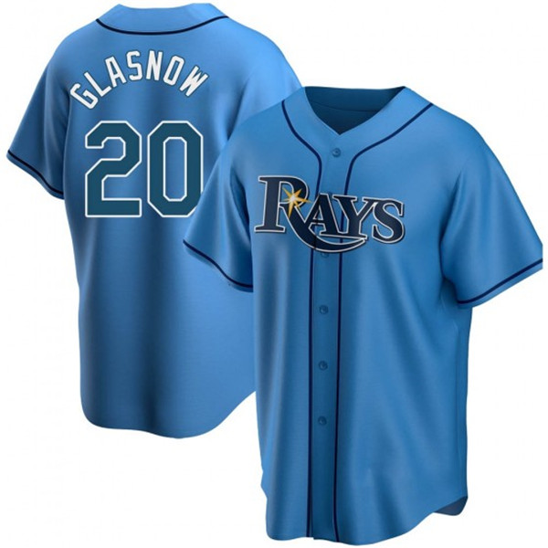 Personalized Men’s Tampa Bay Rays #20 Tyler Glasnow Blue Cool Base Stitched Baseball Jersey