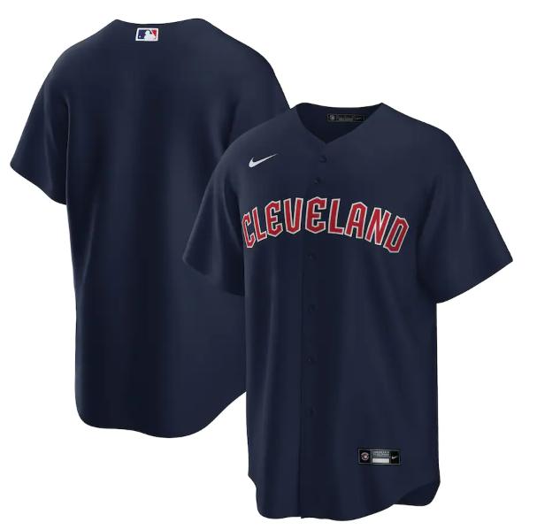 Personalized Men’s Cleveland Guardians Navy Cool Base Stitched Baseball Jersey