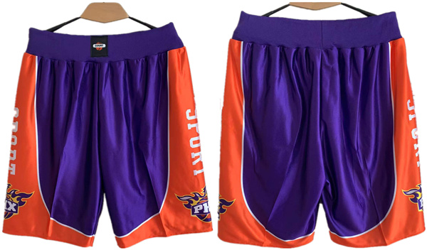 Personalized Men’s Phoenix Suns Purple Orange Shorts (Run Small)