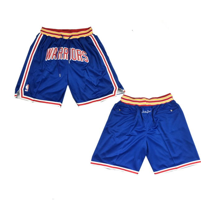 Personalized Men’s Golden State Warriors Blue Shorts(Run Small)