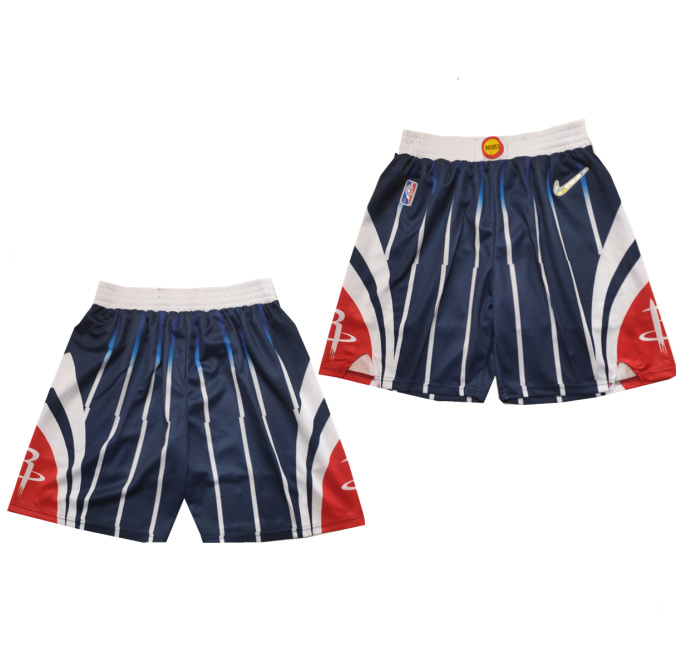 Personalized Men’s Houston Rockets 75th Anniversary Navy Shorts (Run Small)