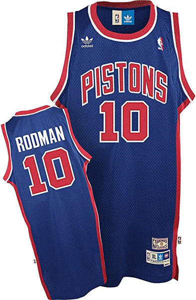 Personalized Men’s Detroit Pistons #10 Dennis Rodman Navy Throwback Stitched Jersey
