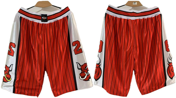 Personalized Men’s Chicago Bulls Red Shorts (Run Small)