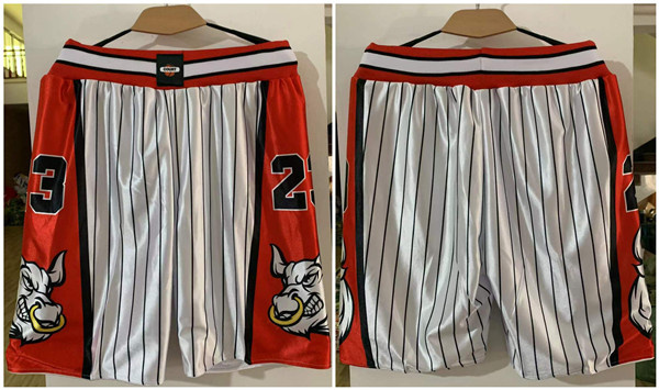 Personalized Men’s Chicago Bulls White Red Shorts (Run Small)