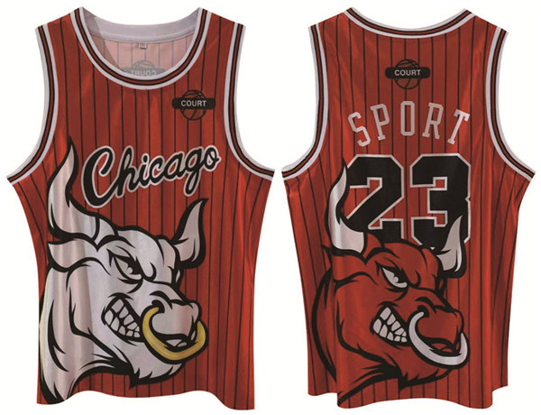 Personalized Men’s Chicago Bulls #23 Michael Jordan Red Print Basketball Jersey