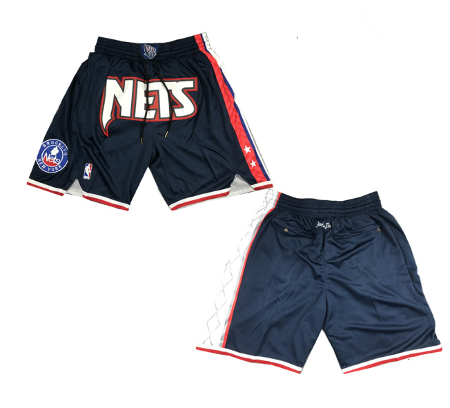 Personalized Men’s Brooklyn Nets Navy Shorts (Run Small)