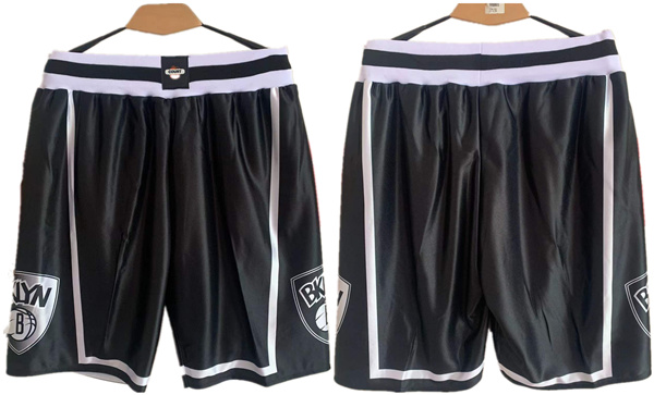 Personalized Men’s Brooklyn Nets Black Shorts (Run Small)