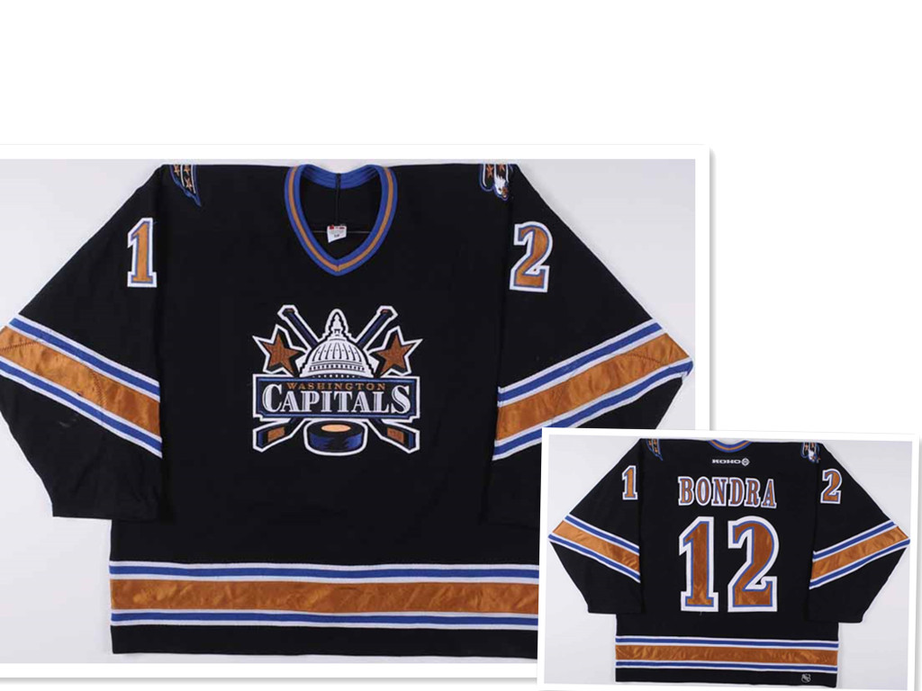 Personalized Men’s Washington Capitals #12 Peter Bondra 2002-03 Game Worn Jersey