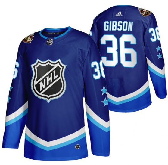 Personalized Men’s Anaheim Ducks #36 John Gibson 2022 All-Star Blue Stitched Jersey