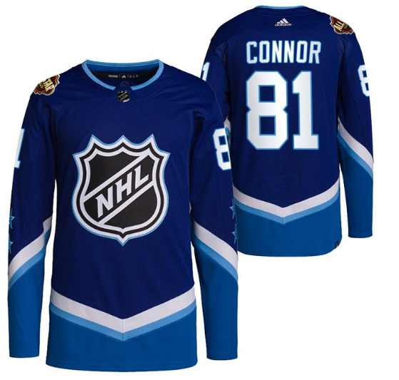 Personalized Men’s Winnipeg Jets #81 Kyle Connor 2022 All-Star Blue Stitched Jersey