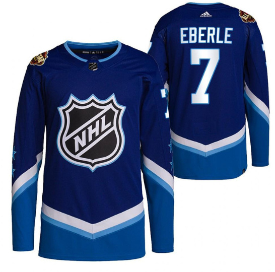 Personalized Men’s Seattle Kraken #7 Jordan Eberle 2022 All-Star Blue Stitched Jersey