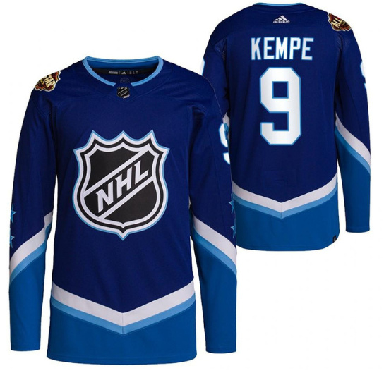 Personalized Men’s Los Angeles Kings #9 Adrian Kempe 2022 All-Star Blue Stitched Jersey