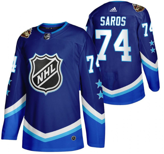 Personalized Men’s Nashville Predators #74 Juuse Saros 2022 All-Star Blue Stitched Jersey