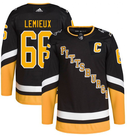 Personalized Men’s Pittsburgh Penguins #66 Mario Lemieux 2021 2022 Black Stitched Jersey