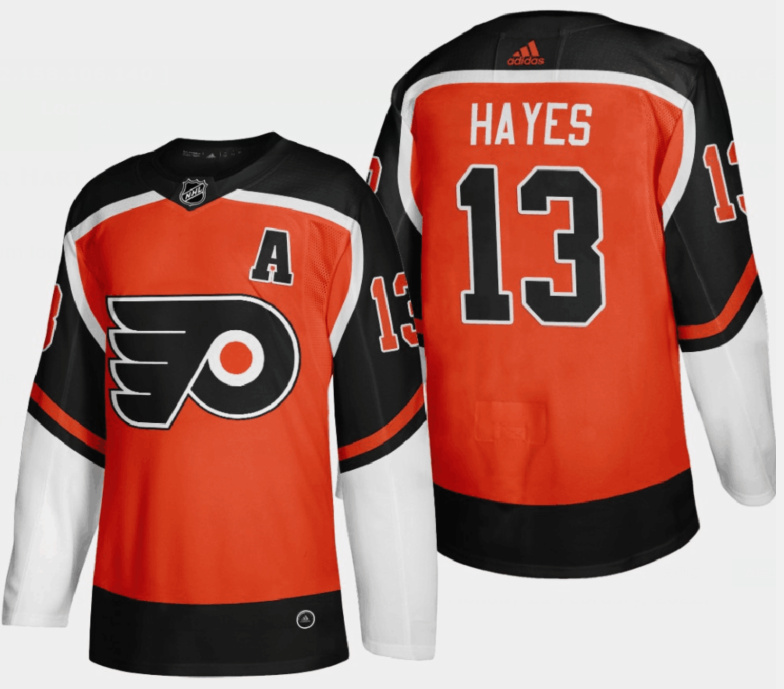 Personalized Men’s Philadelphia Flyers #13 Kevin Hayes Orange Reverse Retro Stitched NHL Jersey