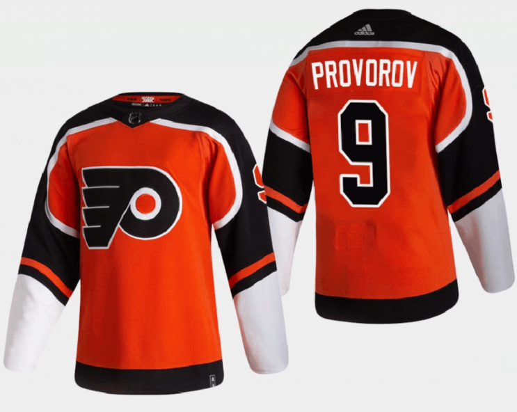 Personalized Men’s Philadelphia Flyers #9 Ivan Provorov Orange Reverse Retro Stitched NHL Jersey