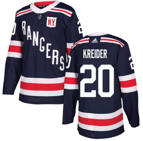 Personalized Men’s New York Rangers #20 Chris Kreider 2021 Navy Reverse Retro Stitched Jersey