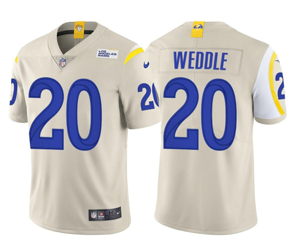 Personalized Men’s Los Angeles Rams #20 Eric Weddle Bone Untouchable Limited Stitched Football Jersey