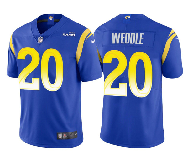 Personalized Men’s Los Angeles Rams #20 Eric Weddle Royal Untouchable Limited Stitched Football Jersey