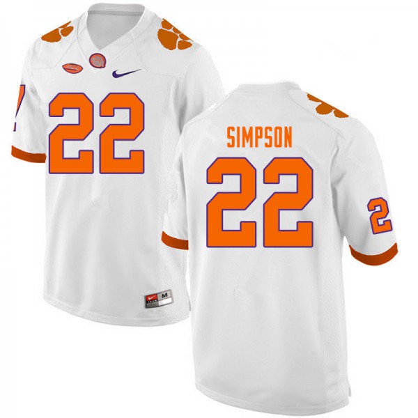 Personalized Men’s Clemson Tigers #22 Trenton Simpson White College Stitched Football Jersey