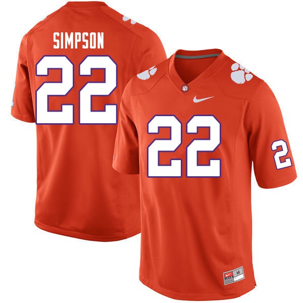 Personalized Men’s Clemson Tigers #22 Trenton Simpson Orange College Stitched Football Jersey