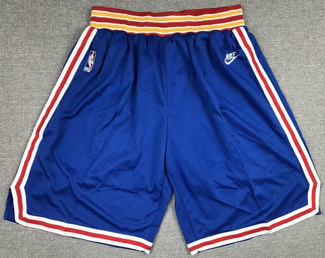 Personalized Warriors Blue Diamond 75th Anniversary City Edition Swingman Shorts