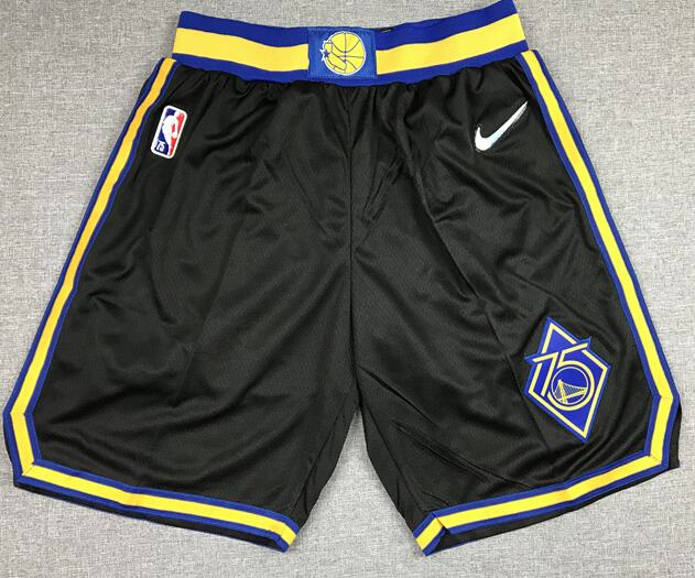 Personalized Warriors Black Diamond 75th Anniversary City Edition Swingman Shorts