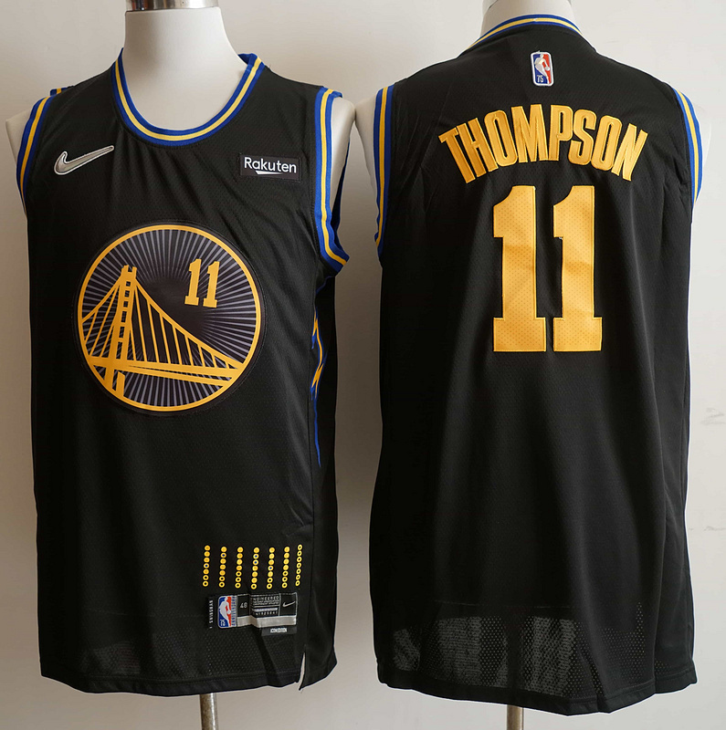 Personalized Warriors 11 Klay Thompson Blue Diamond 75th Anniversary City Edition Swingman Jersey
