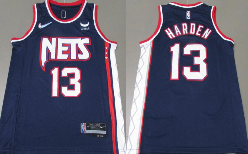 Personalized Nets 13 James Harden Navy Diamond 75th Anniversary City Edition Swingman Jersey