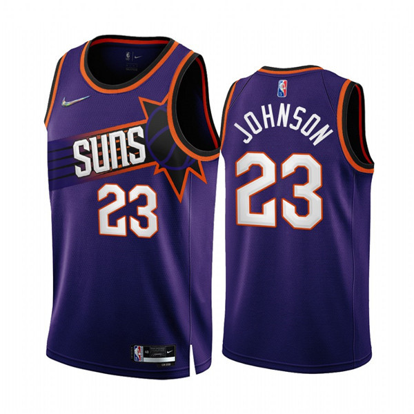 Personalized Men’s Phoenix Suns #23 Cameron Johnson 2022 23 Purple 75th Anniversary Icon Edition Stitched Jersey
