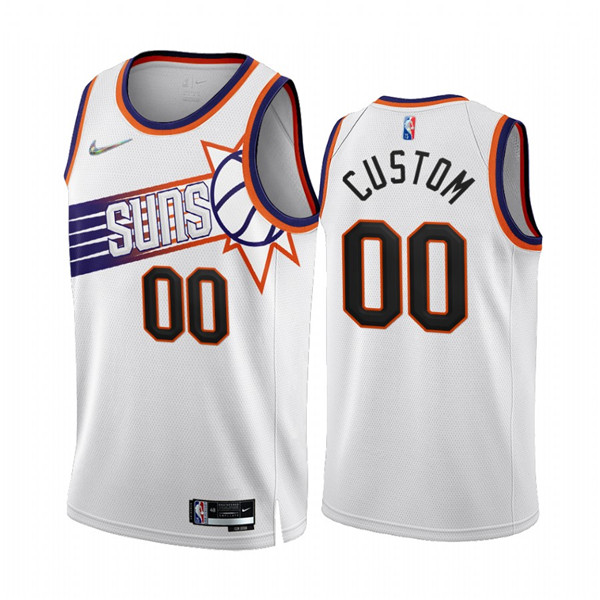 Personalized Men’s Phoenix Suns Active Player 2022 23 White 75th Anniversary Association Edition Stitched Jersey