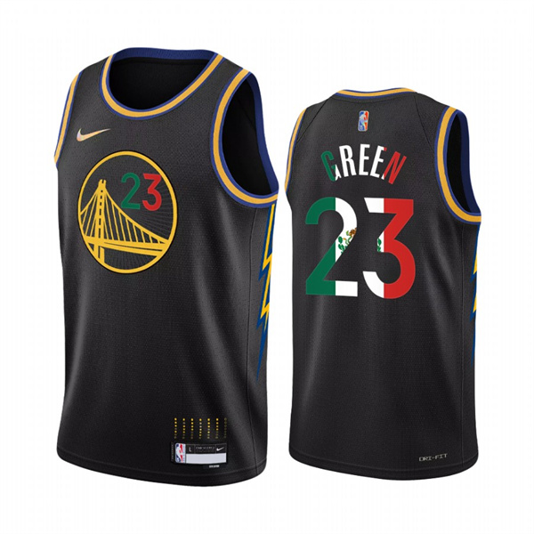 Personalized Men’s Golden State Warriors #23 Draymond Green 2022 Black Special Mexico City Edition Stitched Jersey