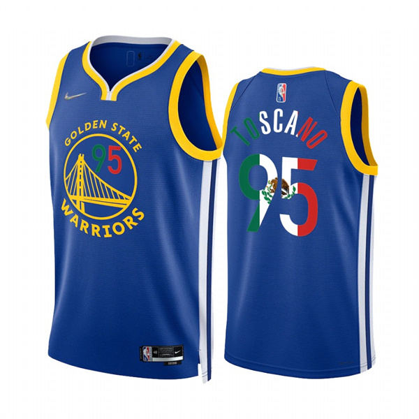 Personalized Men’s Golden State Warriors #95 Juan Toscano-Anderson 2022 Royal Special Mexico Icon Edition Stitched Jersey