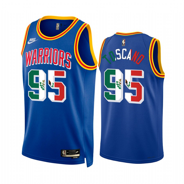 Personalized Men’s Golden State Warriors #95 Juan Toscano-Anderson 2022 Royal Special Mexico Classic Edition Stitched Jersey