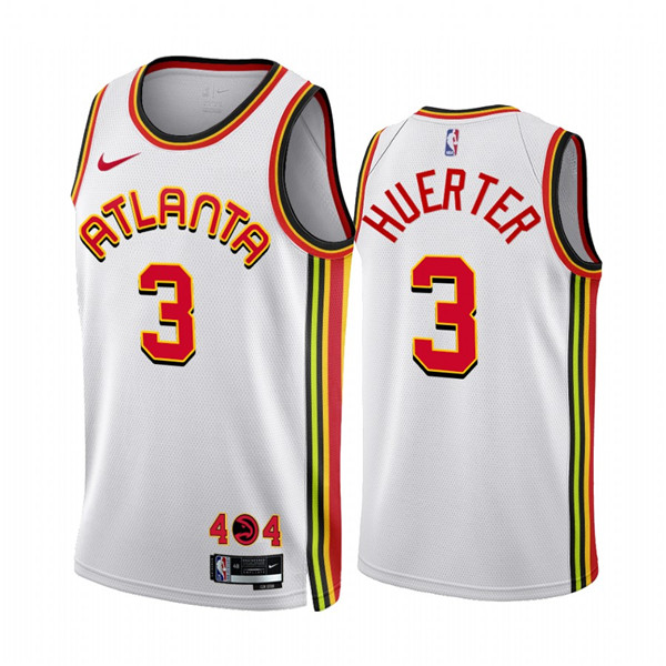 Personalized Men’s Atlanta Hawks #3 Kevin Huerter 2022 23 White Association Edition Stitched Jersey