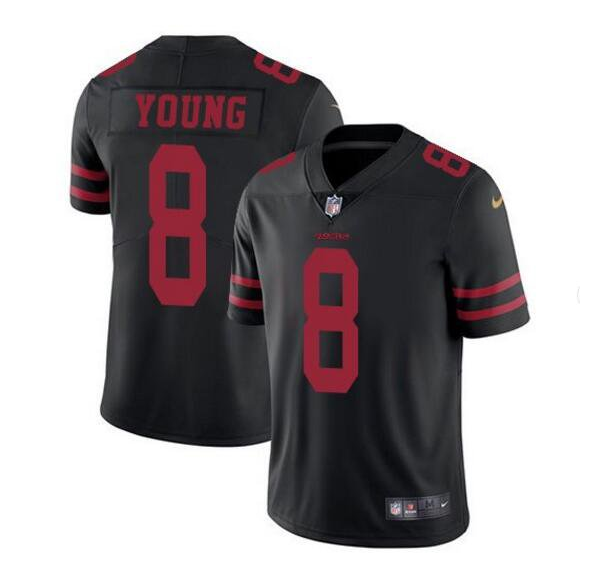 Personalized Men’s San Francisco 49ers #8 Steve Young Black Untouchable Limited Stitched Jersey