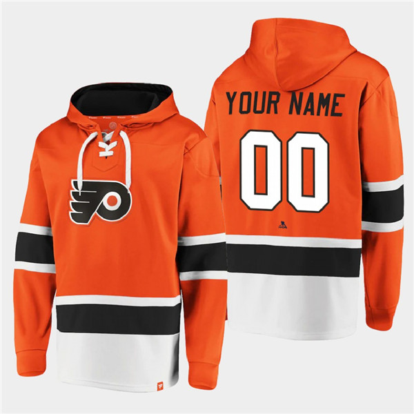 Personalized Men’s Philadelphia Flyers Active Player Orange All Stitched Sweatshirt Hoodie