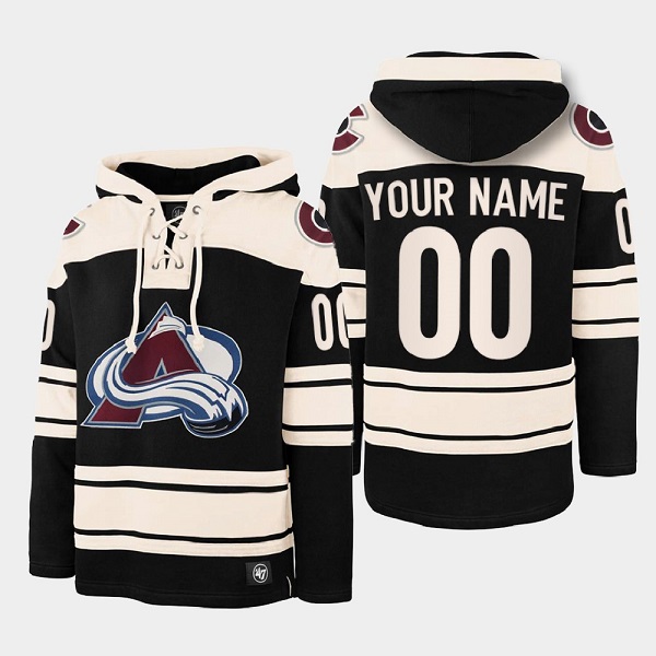 Personalized Men’s Colorado Avalanche Active Player Black All Stitched Sweatshirt Hoodie